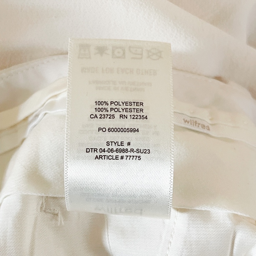 Aritzia Wilfred Effortless High Wide Leg Pant In Light Birch Size 8 - Picture 12 of 14